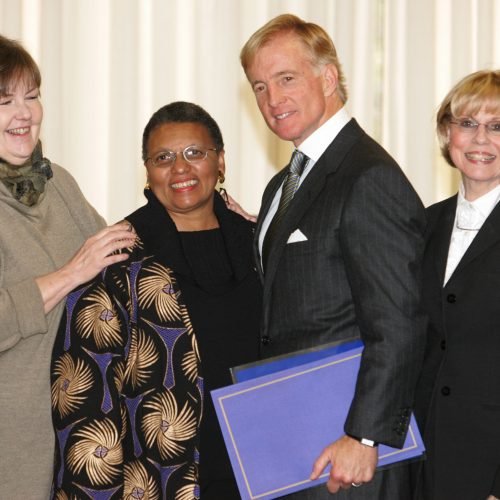 Bill receives the Texas State Board of Education's Hero for Children Award in 2005.