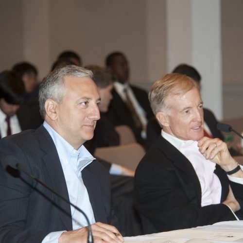 Bill judging the 2012 IPPF Finals with fellow judge and former astronaut Michael Massimino.