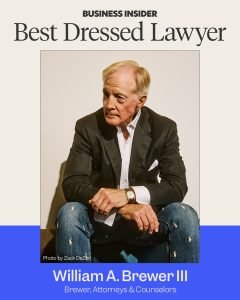 Bill Brewer pictured for Business Insider Best Dressed Lawyer