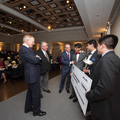 Bill with IPPF Advisory Board Member David Baker (left), former Ohio Gov. Ted Strickland (center), and the 2015 IPPF Champions (right).