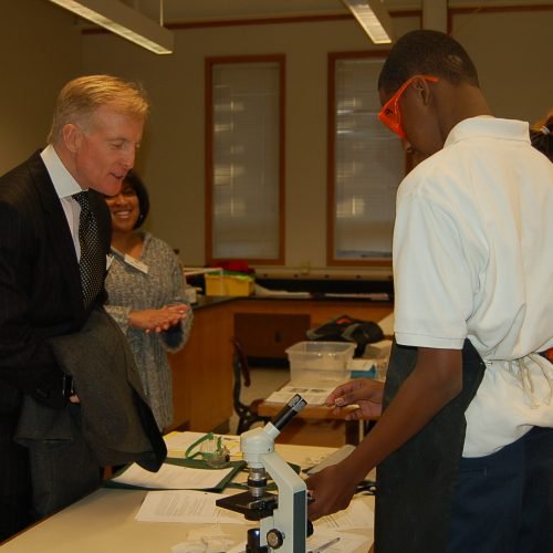 Bill in an FLP classroom in 2010.