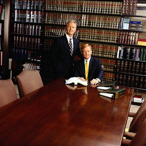 Bill with firm co-founder John Bickel. The two founded what is now Brewer, Attorneys & Counselors in Dallas in 1984.